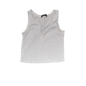 Brandy Melville Blue Striped Button Tank